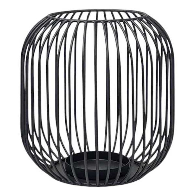 Black Metal Wire Lantern, 8″