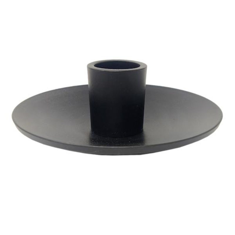 Black Plate Taper Candle Holder, 4″