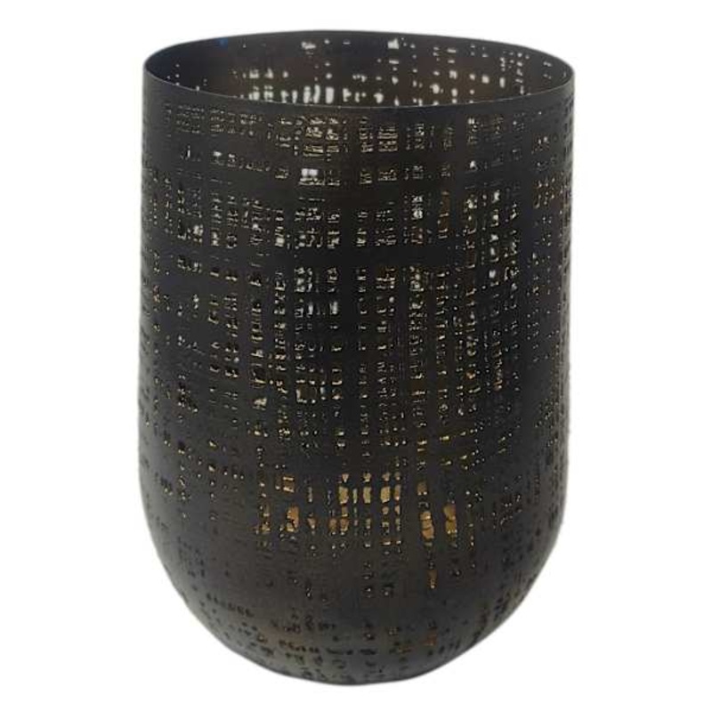 Black Punched Metal Hurricane, 8.5″