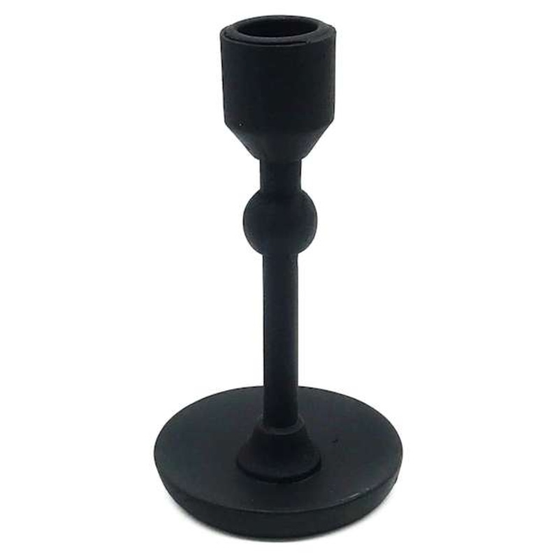 Black Taper Candle Holder, 6″