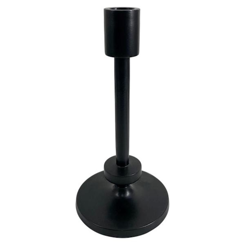 Black Taper Candle Holder, 8″