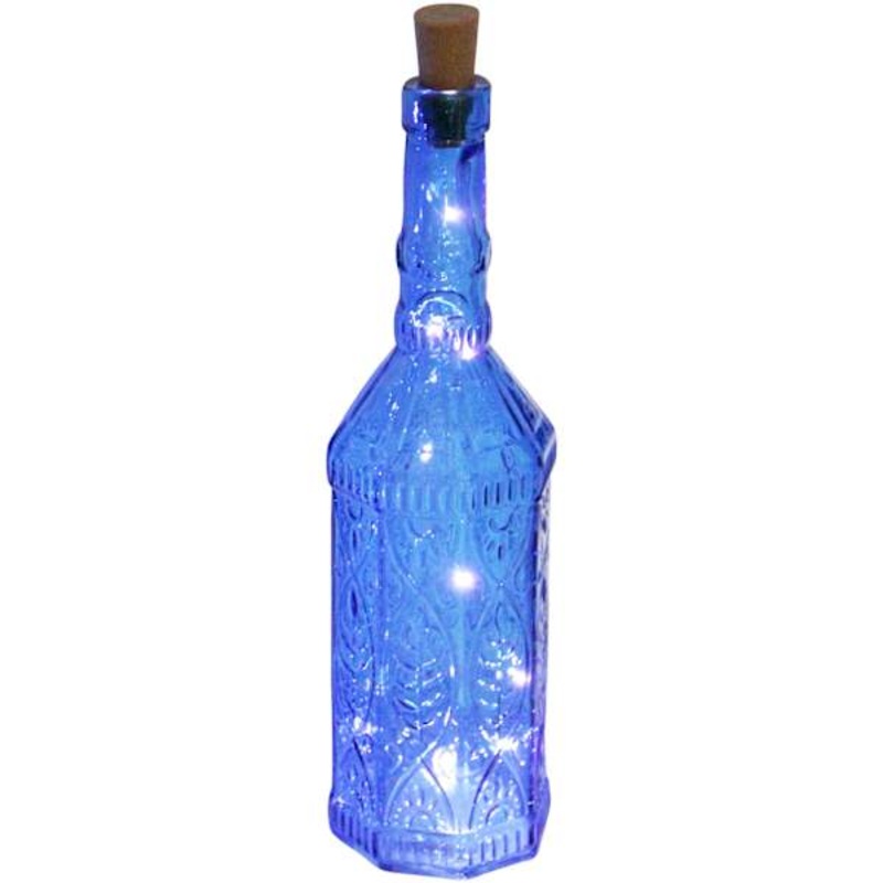Blue LED Light Up Bottle, 13″