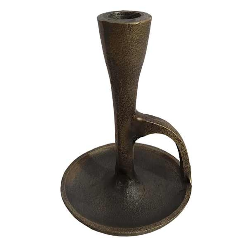 Bronze Cast Taper Candle Holder, 6″