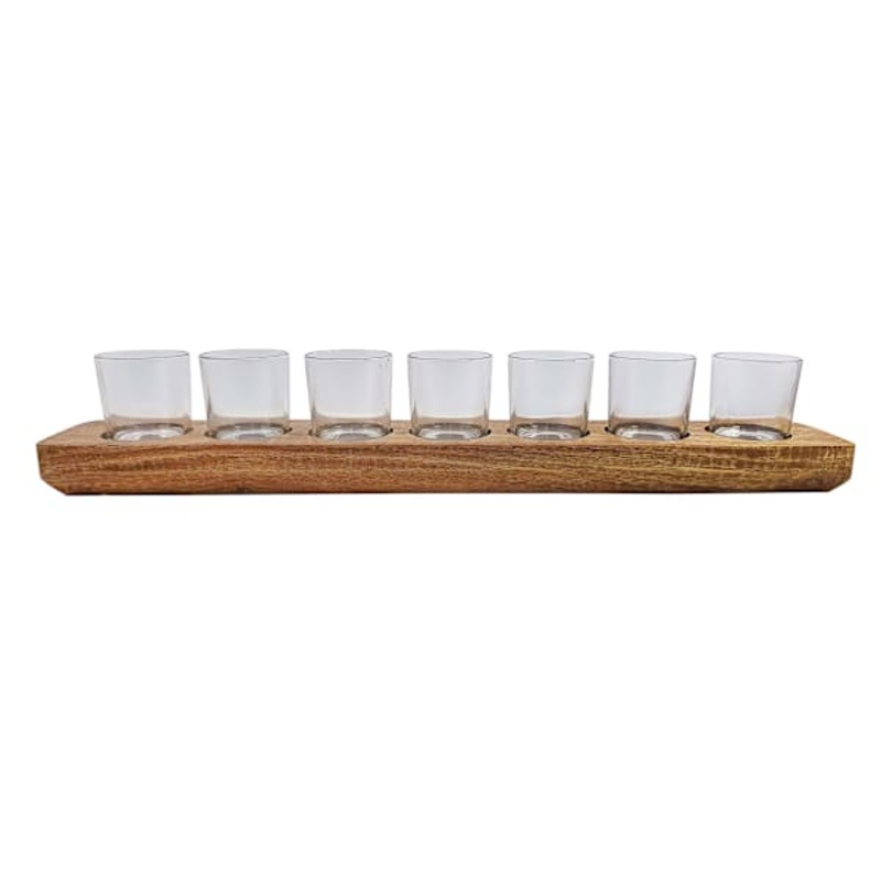 Brown Wooden Centerpiece Candle Holder, 26″