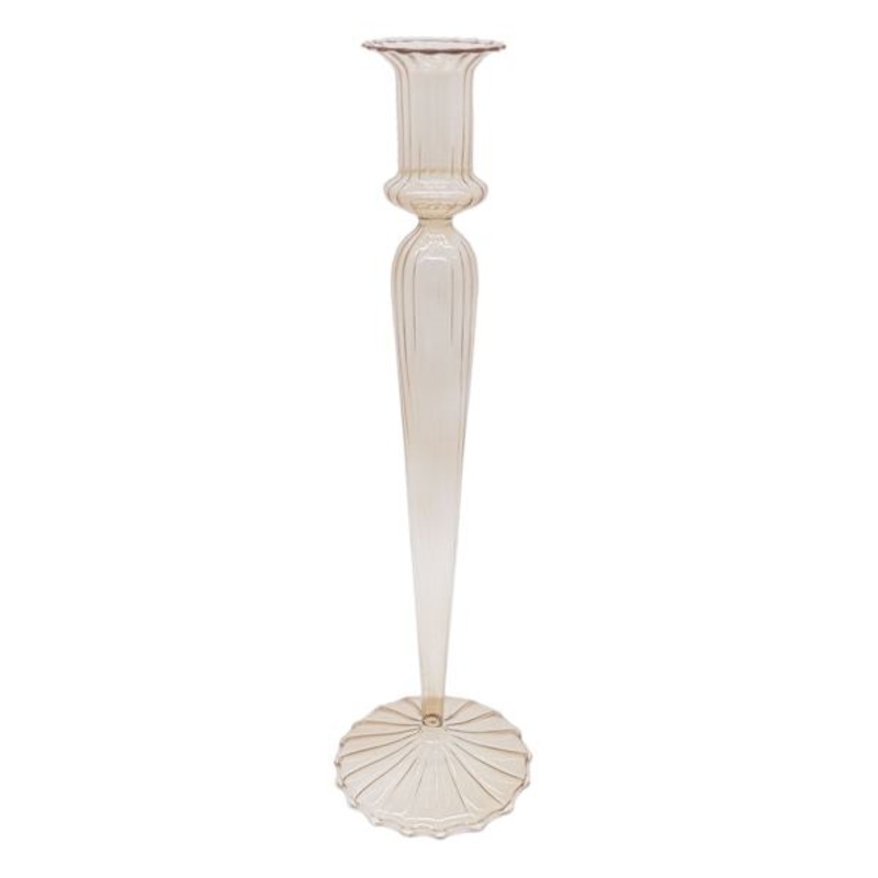 Champagne Glass Taper Candle Holder, 12.5″