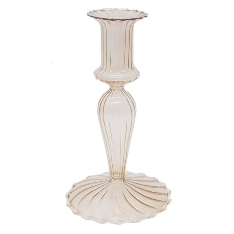 Champagne Glass Taper Candle Holder, 6.5″