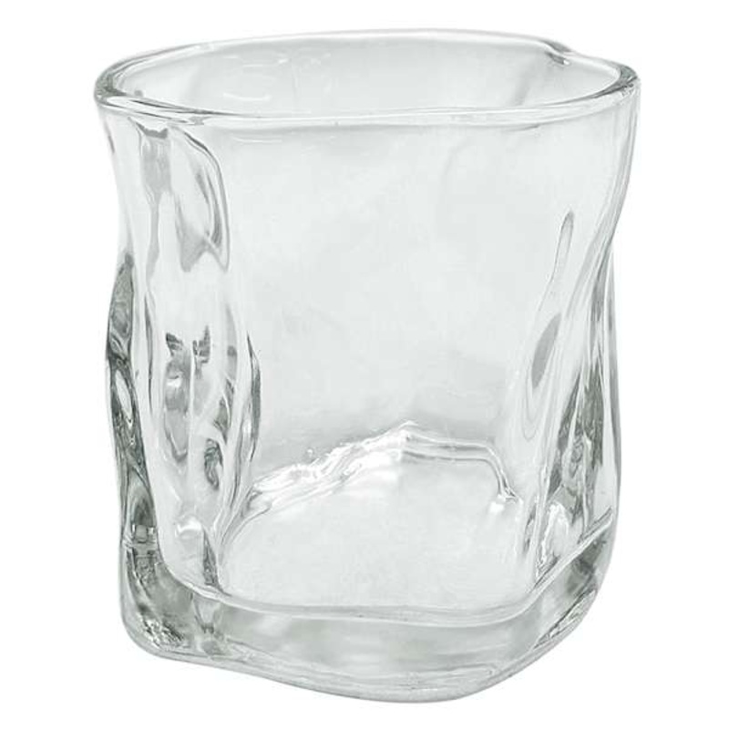 Clear Glass Candle Holder, 3.2″