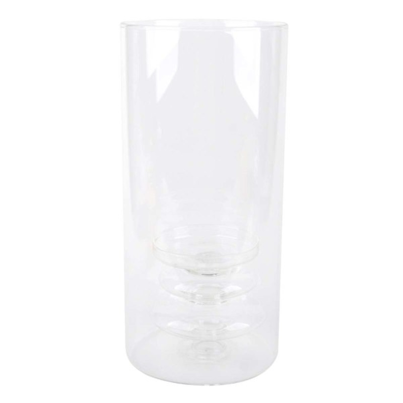 Clear Glass Cylinder Hurricane, 10″