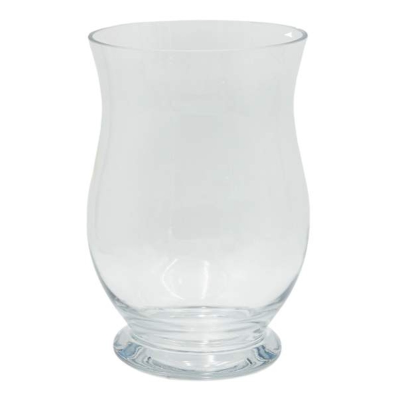 Clear Glass Hurricane Candle Holder, 10″