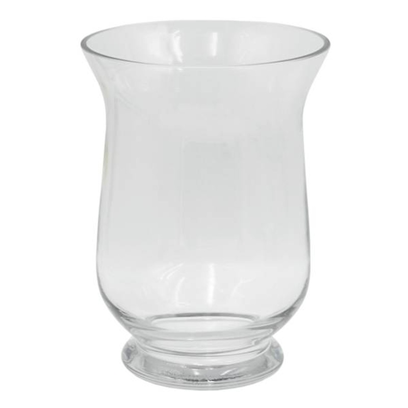 Clear Glass Hurricane Candle Holder, 8″