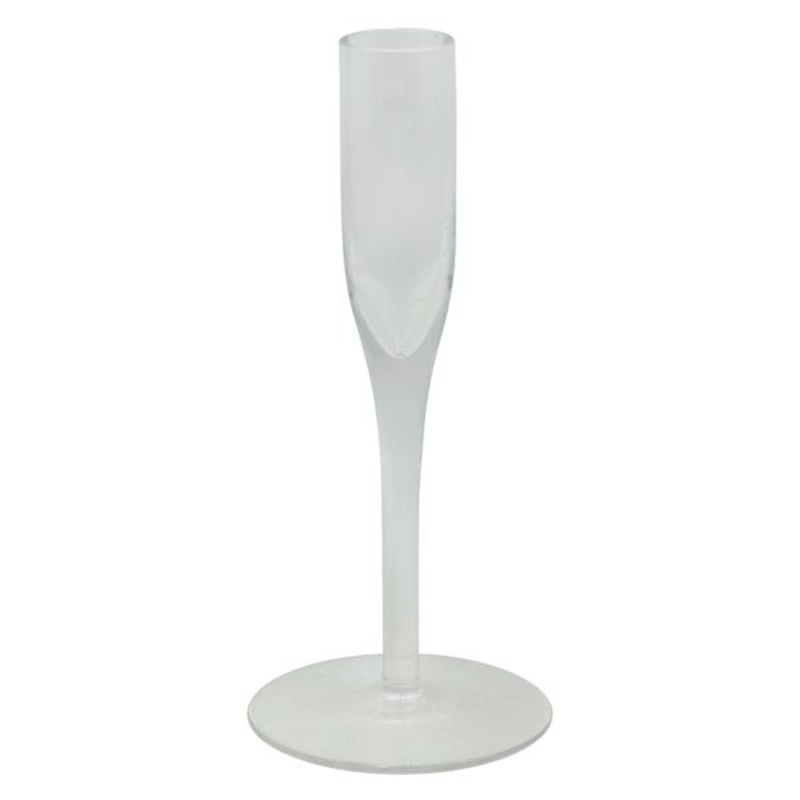 Clear Glass Taper Candle Holder, 7″