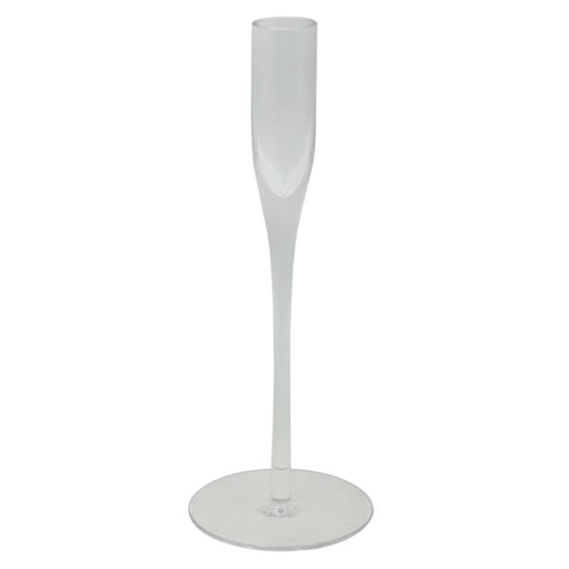 Clear Glass Taper Candle Holder, 9″