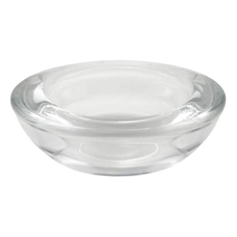 Clear Glass Tealight Candle Holder, 3″