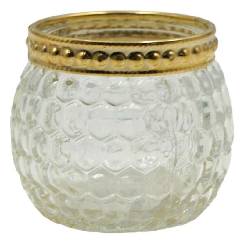 Clear Glass Votive Candle Holder, 2″