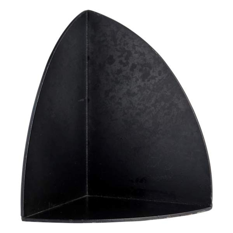 1-Piece Black Metal Bookend, 6″