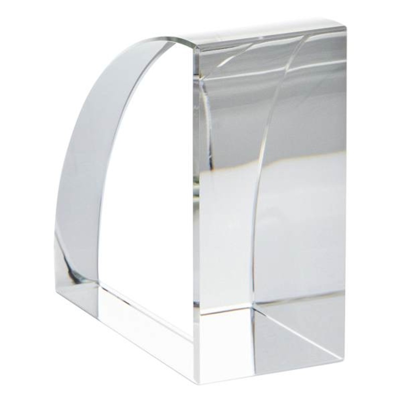1-Piece Clear Glass Bookend, 5″