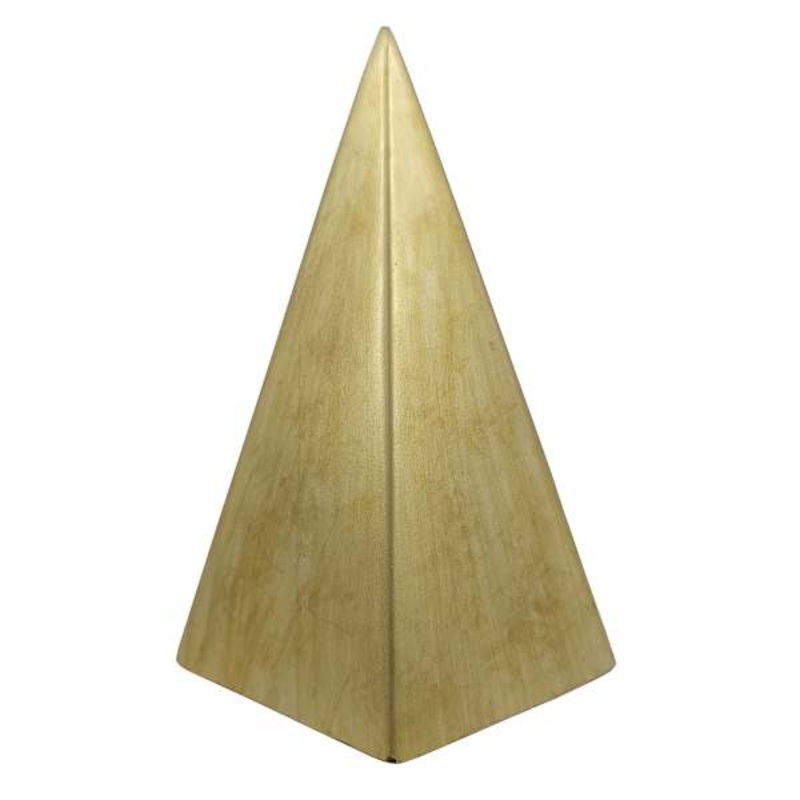 1-Piece Gold Geometric Pyramid Bookend, 6.5″