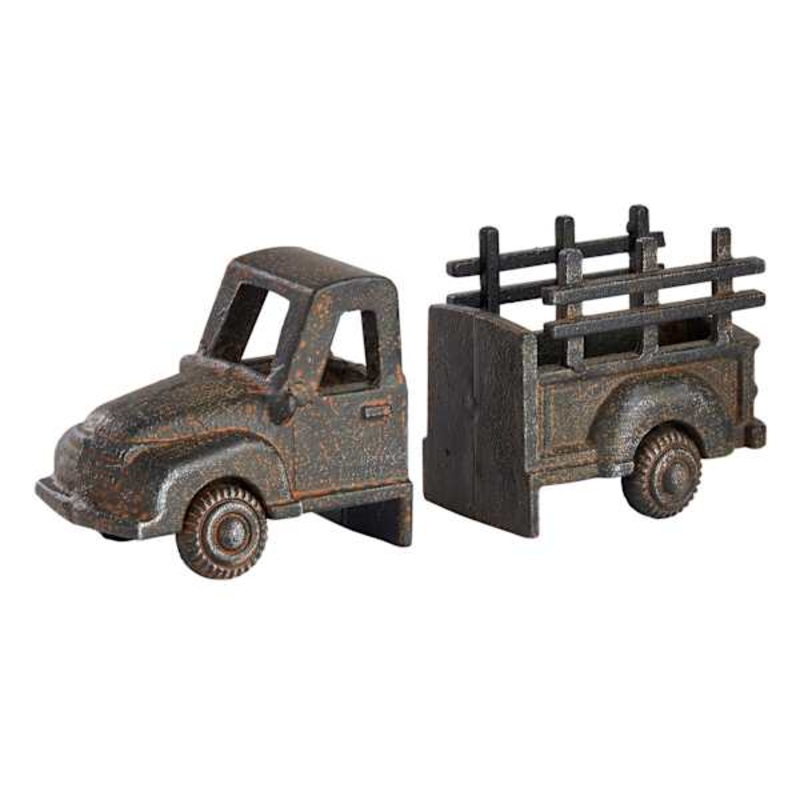 2-Piece Metal Truck Bookends