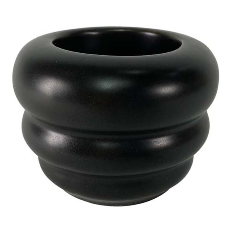 3X2H Black Ceramic Votive Holder