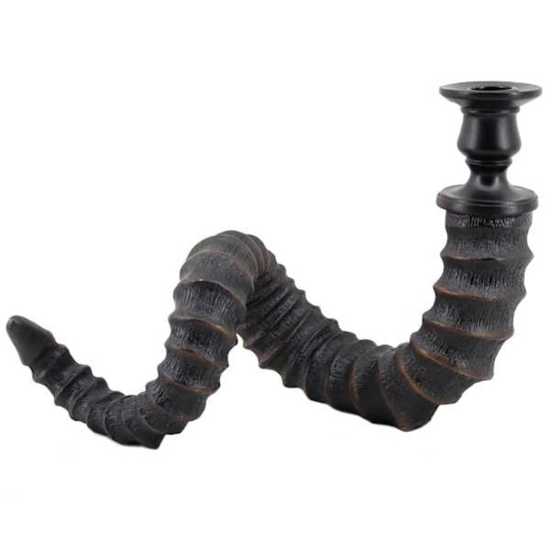 Antelope Horn Taper Candle Holder, 7.8″