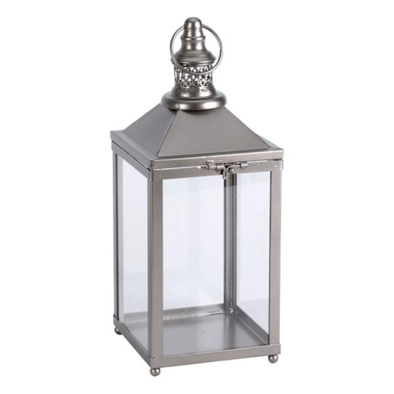 Antique Bronze Metal Lantern, 15.2″