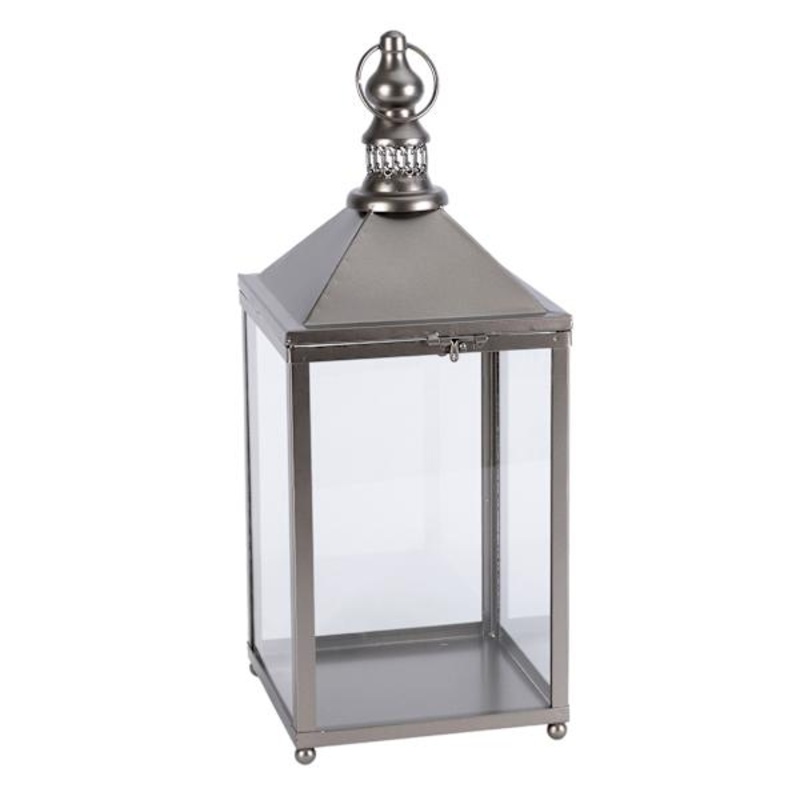 Antique Bronze Metal Lantern, 19.9″