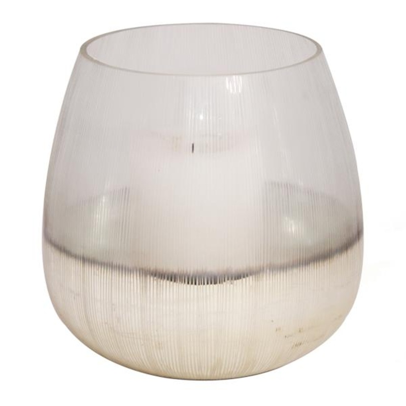 Antique Glass Votive Candle Holder, 6″