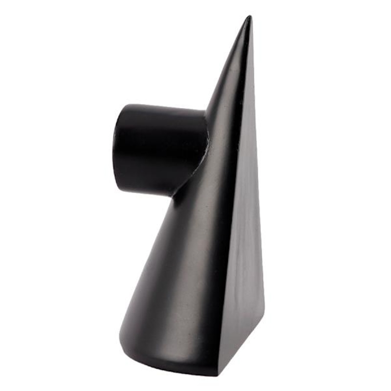Crosby St. 1-Piece Black Modern Cone Bookend, 7″