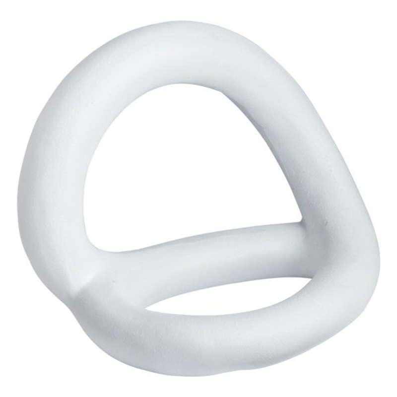 Crosby St. 1-Piece White Resin Bookend, 4″