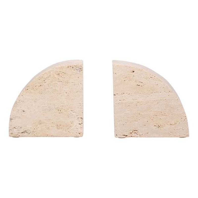 Crosby St. Travertine Half Dome Bookend, 5″