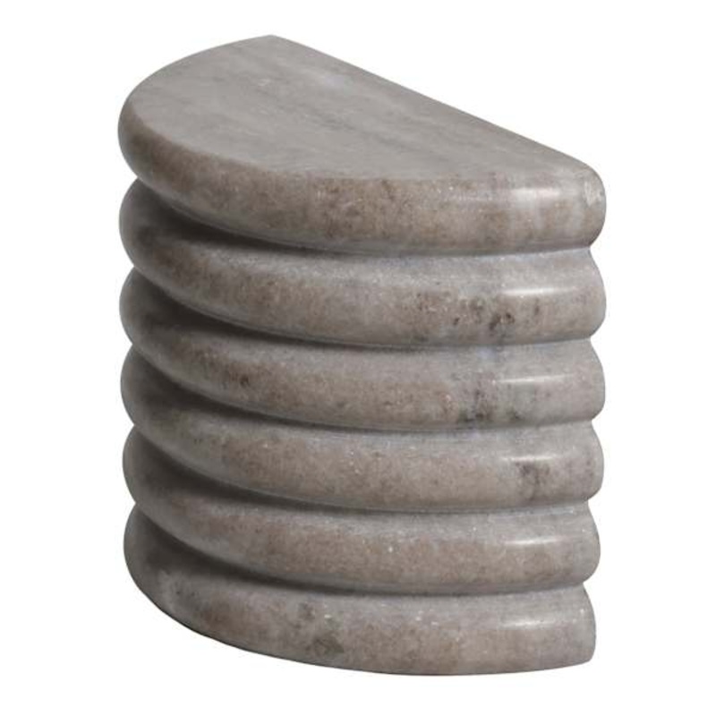 Natural Ribbed Marble Bookend, 6×5