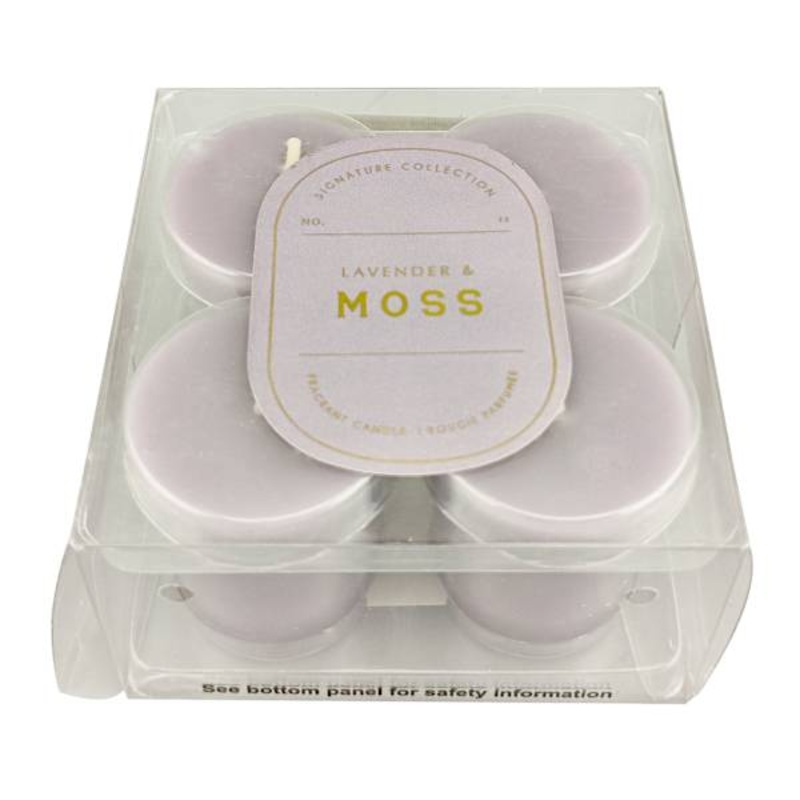 4-Pack Lavender & Moss Scented Votive Candles
