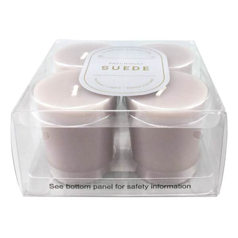 4-Pack Patchouli Suede Scented Votive Candles