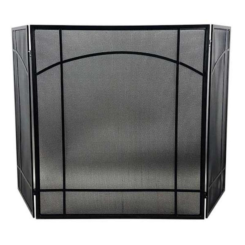 Black Arch Fireplace Screen