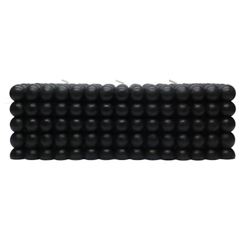 Crosby St. Black Unscented Bubble Bar Candle, 3x3x8
