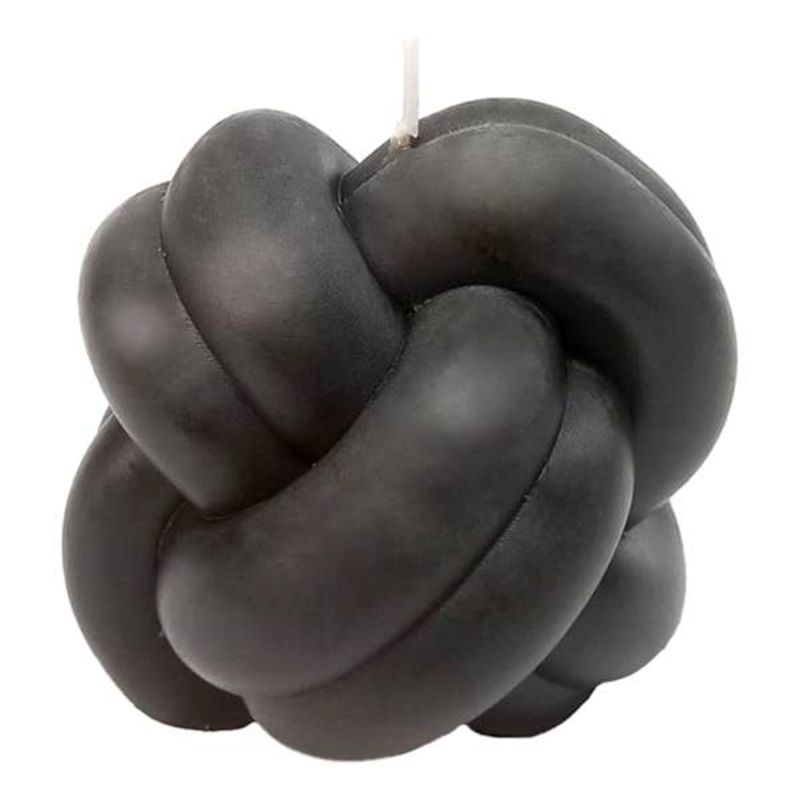 Crosby St. Black Unscented Double Knot Candle, 4×3.5