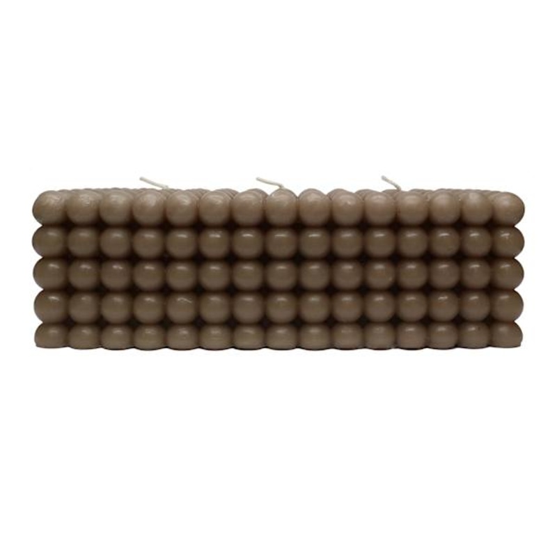 Crosby St. Brown Unscented Bubble Bar Candle, 3x3x8
