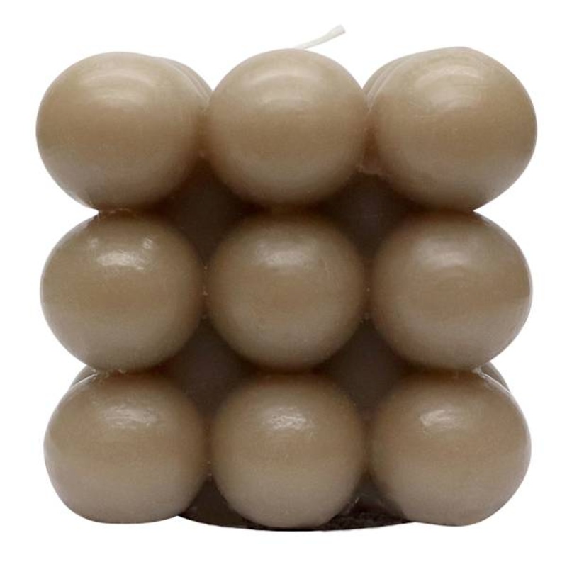 Crosby St. Brown Unscented Bubble Candle, 3″
