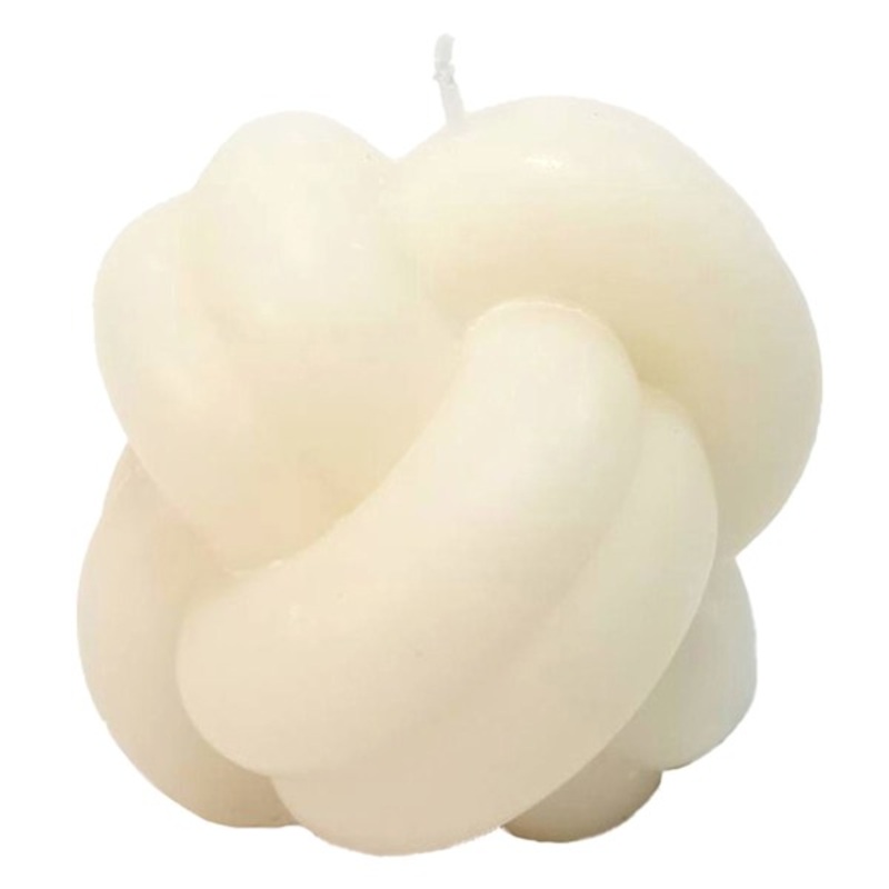 Crosby St. Cream Unscented Double Knot Candle, 4×3.5