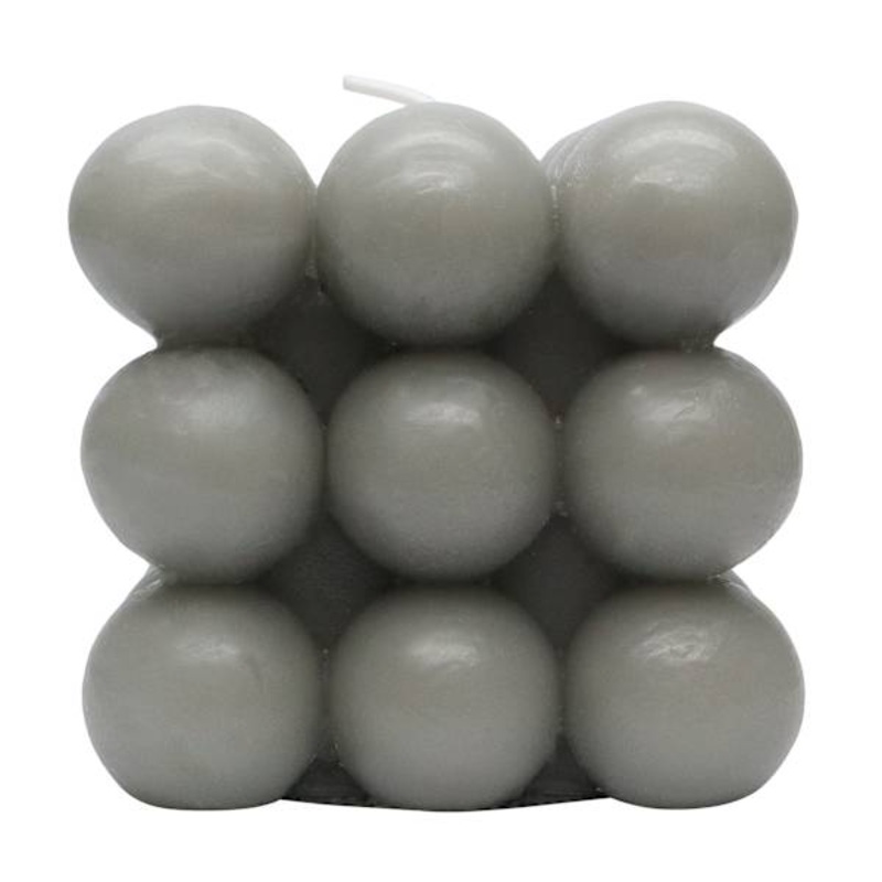 Crosby St. Grey Unscented Bubble Candle, 3″