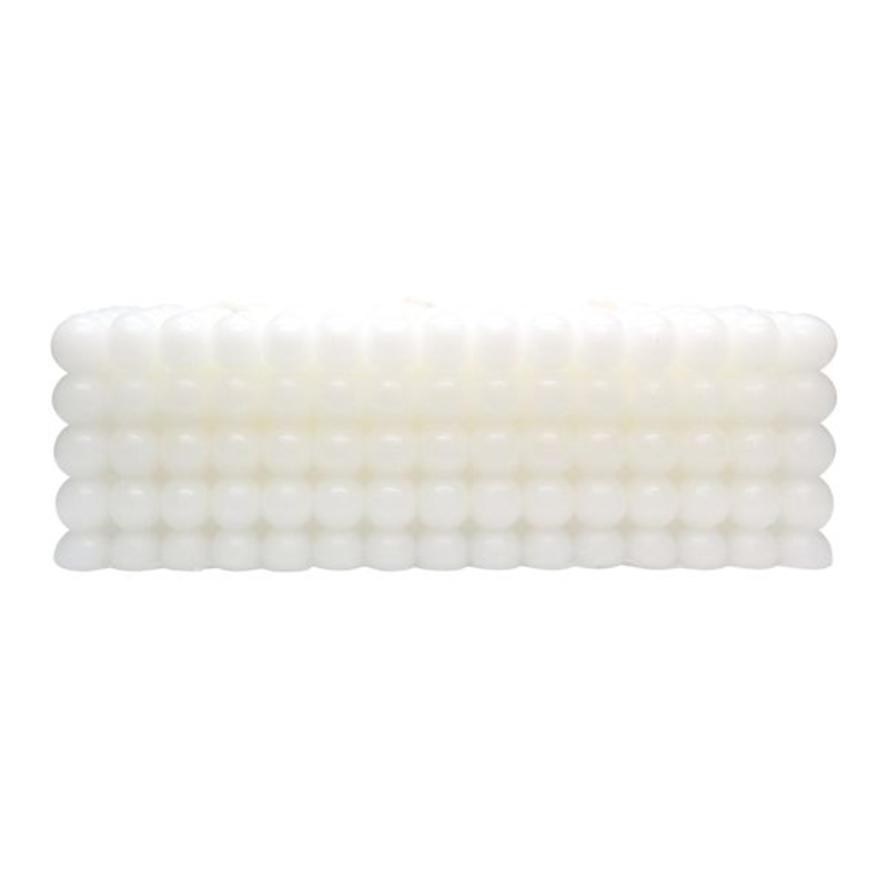 Crosby St. White Unscented Bubble Bar Candle, 3x3x8