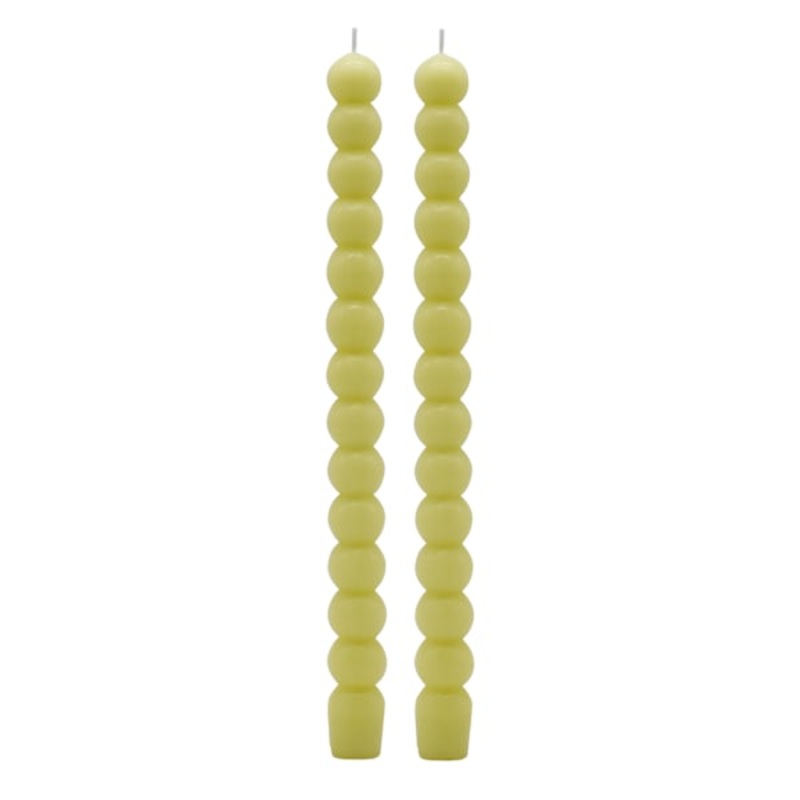 2-Pack Green Bubble Taper Candles, 10″