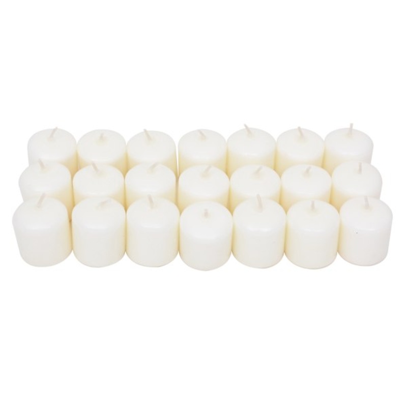 21-Pack Ivory Unscented Votive Candles