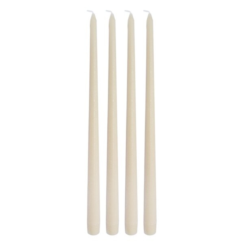 4-Pack Tan Unscented Taper Candles, 14″
