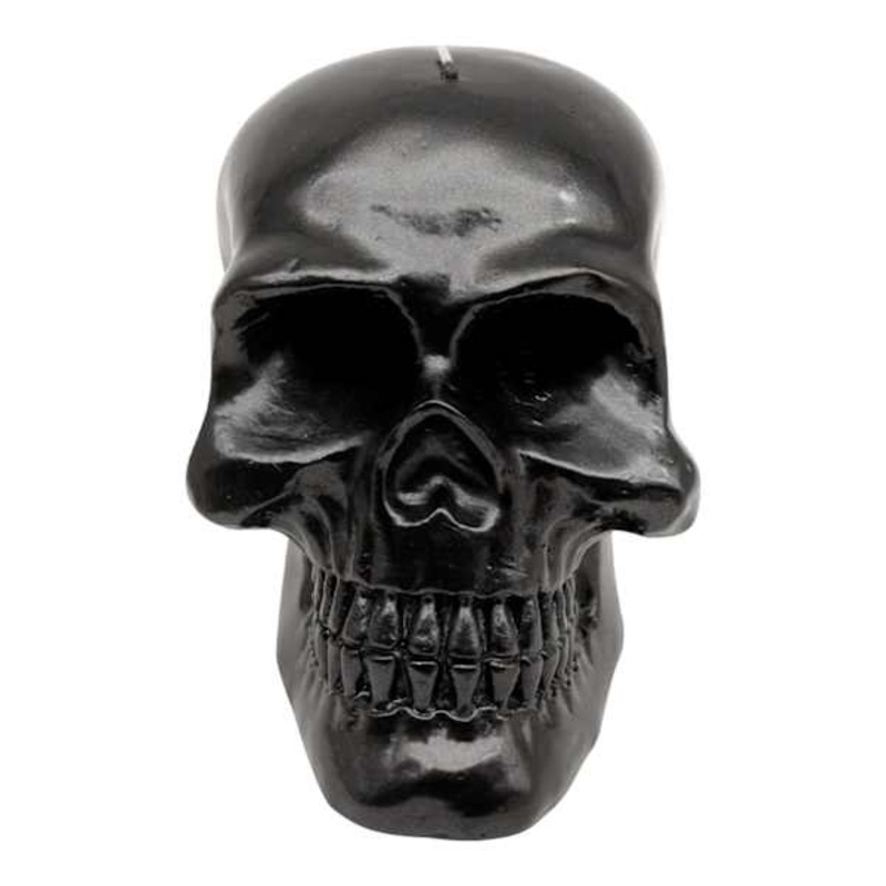 Black Bleeding Skull Candle, Medium