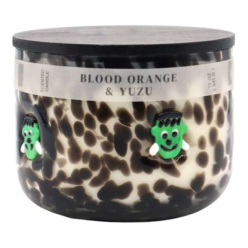 Blood Orange & Yuzu Scented Monster Icon Jar Candle, 12oz