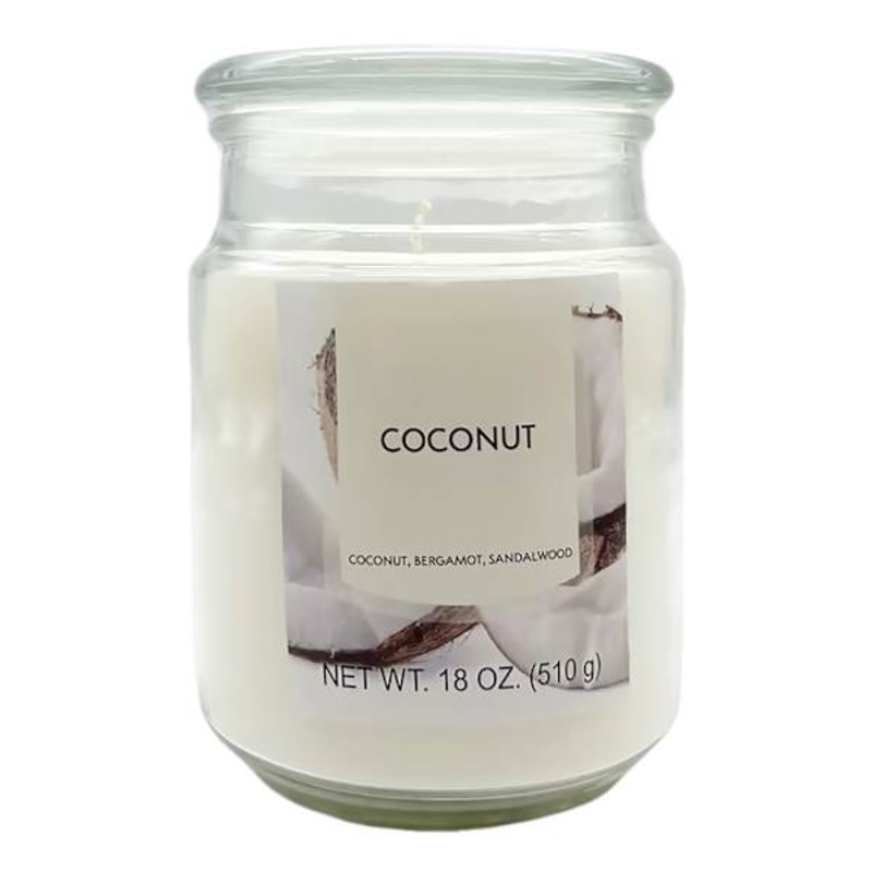 Coconut Scented Jar Candle, 18oz