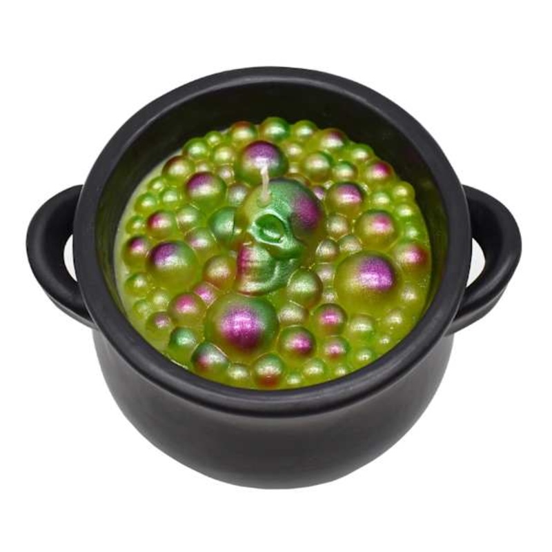 Electric Skeleton Cauldron Scented Halloween Candle, 7oz