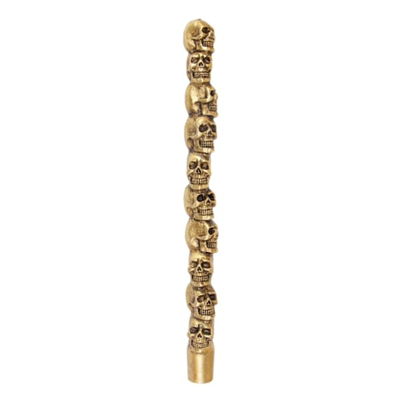 Gold Skull Bleeding Taper Candle, 12″