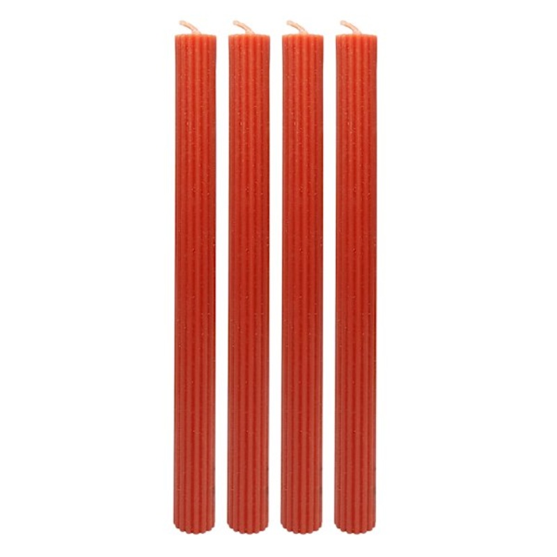 Tracey Boyd 4-Pack Terracotta Unscented Taper Candles, 10″